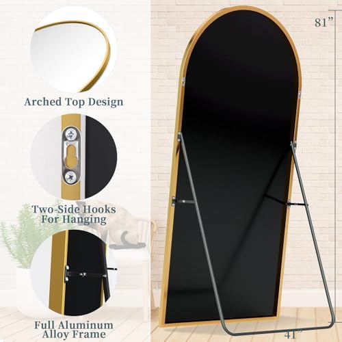 81"x41" Arched Full Length Mirror - Image 5