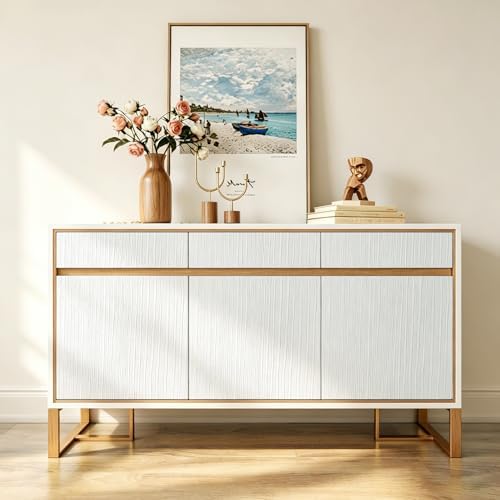 15.8x317 White Textured Peel and Stick Wallpaper - Image 4