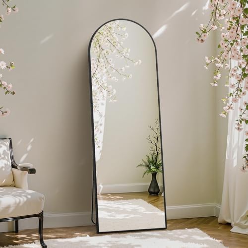 Arched Full Length Floor Mirror, 15.75"x59" Body Wall Mirror Stand by Aidoly