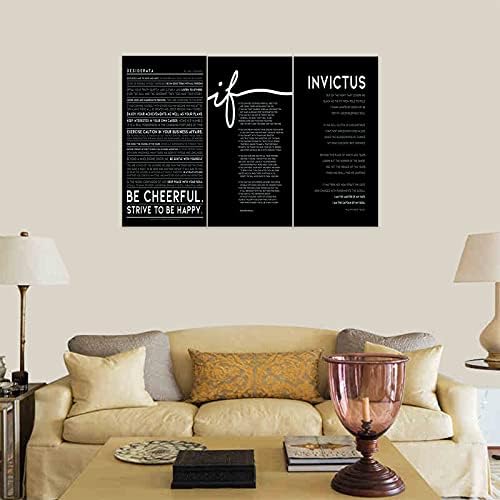 3 Piece Inspirational Wall Art, Quotes Motivational Canvas Prints - Image 2