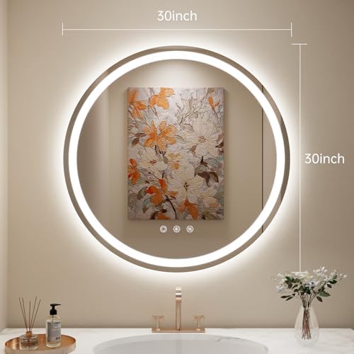 LOVESPEJO Round LED Bathroom Mirror - Image 7