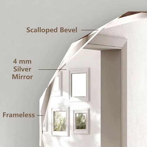 24x24 Inch Bathroom Mirrors for Over Sink, Round Frameless Mirrors for Wall - Image 3