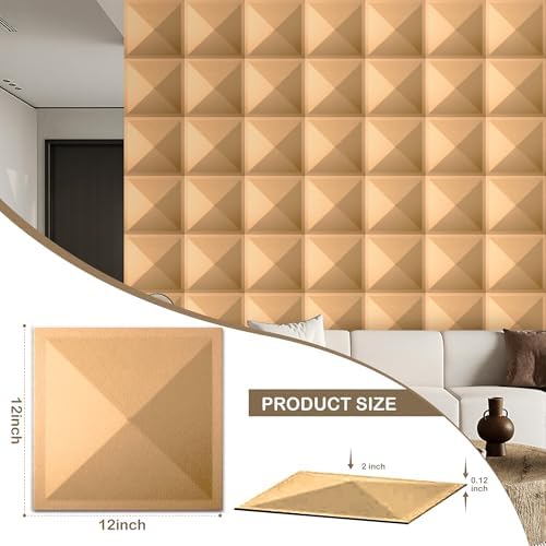 12 Pack 3D Wall Panels for Interior Wall Decor, Accent Wall Panels for Office - Image 2