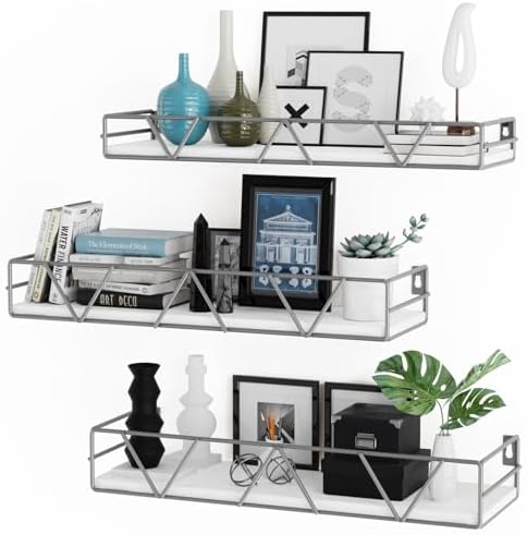 Floating Shelves Set of 3, Wood Wall Shelf, Farmhouse Shelf by Amoot