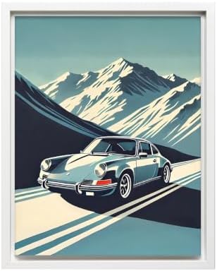 InkFlow Posters Vintage Sports Car Canvas Poster by InkFlowPosters