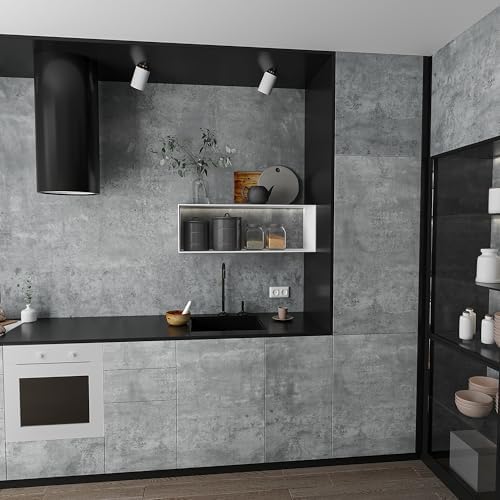 Gray Concrete Wallpaper Peel and Stick Cement Contact Paper 31x157 inch - Image 5