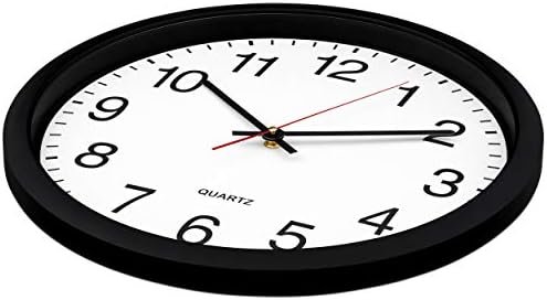 Bernhard Products Black Wall Clock, 2 Pack Silent Non Ticking - Image 3