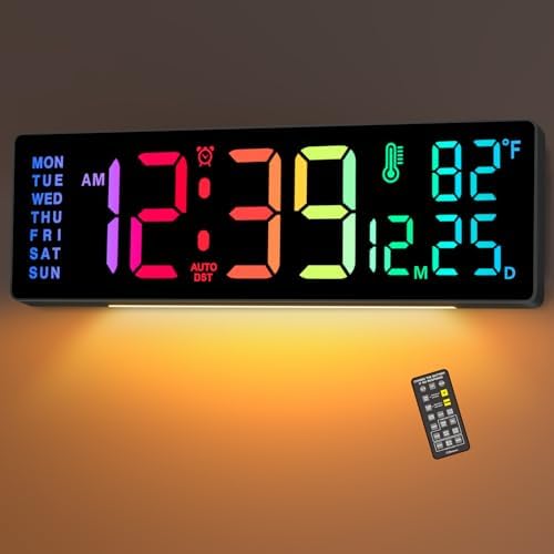 Soobest 14.2 Inch Electric Digital Wall Clock, LED Large Display by Soobest