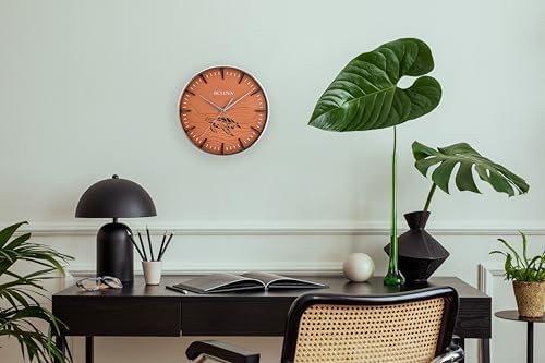 Bulova Clocks C4384 Loggerhead 16” Oversized Wall Clock – Satin Nickel Steel - Image 3
