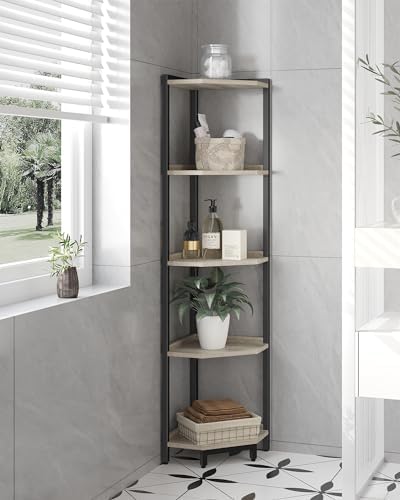 Hzuaneri Corner Shelf Stand, Corner Bookshelf - Image 5