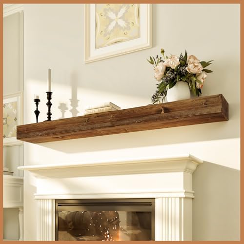 Avana Rustic Fireplace Mantel Shelf 60 Inches by AvanaHome