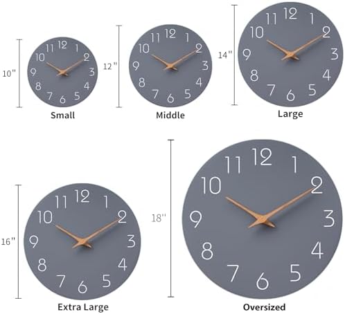 Mosewa Large Wall Clock 18" Modern Silent Non-Ticking Battery Operated - Image 3