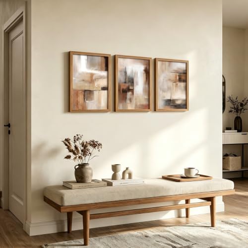 LYYGLYY 3Pcs Wood Framed Brown and Black Canvas Wall Art 16x24 Inches - Image 4