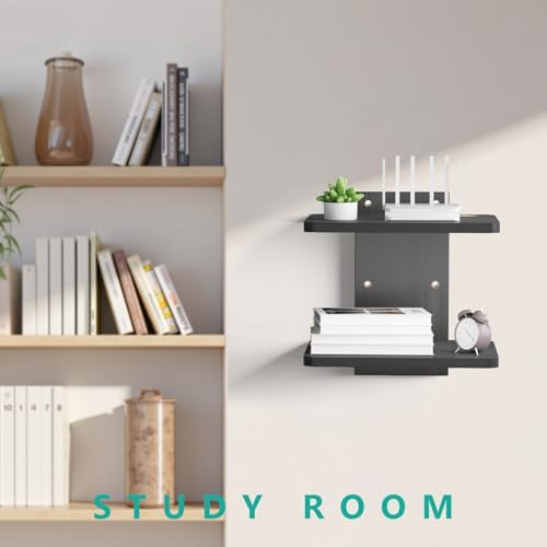 WALI 2 Tier Floating TV Wall Shelf - Image 3