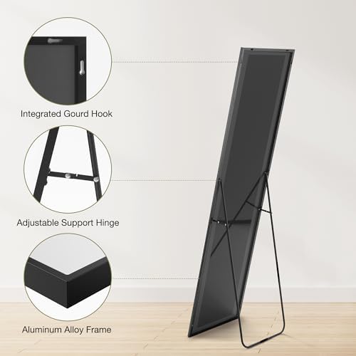 OLIXIS Black Full Length Mirror 15"x56" - Image 5