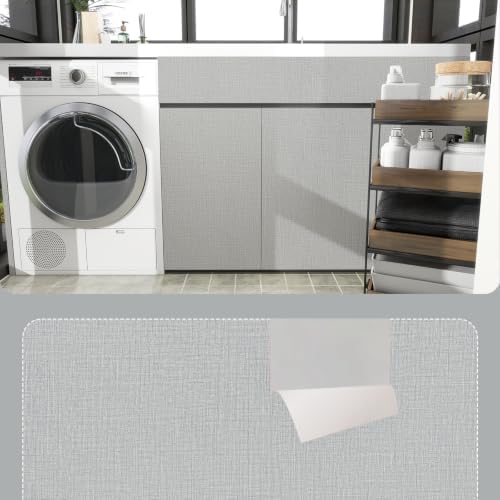 Gray Grasscloth Peel and Stick Wallpaper 15.7"x200" - Image 3