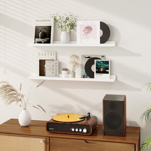 Dreamland Picture Ledge Shelf for Wall, Floating Shelves Set of 2, 36 Inch Long - Image 3