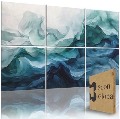 Soon Global Acoustic Wall Panels, Art Acoustic Panels, Aqua Dreams by SoonGlobal