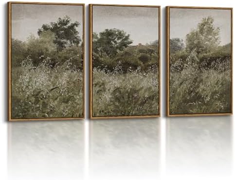 InSimSea Oversized Vintage Landscape Art, Grassland Picture by InSimSeaArt
