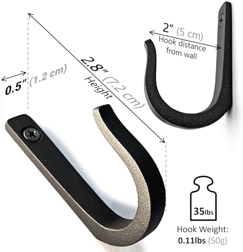 Ambipolar Railroad Spike Iron Coat Hooks 10 Pack Multi-Purpose Heavy Duty Hooks - Image 4