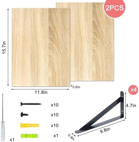 Fixwal 2pcs 11.8 in Deep Floating Shelves - Image 4