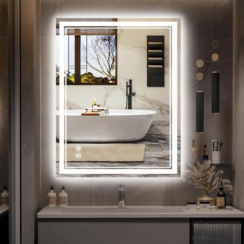28 x 36'' Bathroom Mirror with Lights by WUENLux