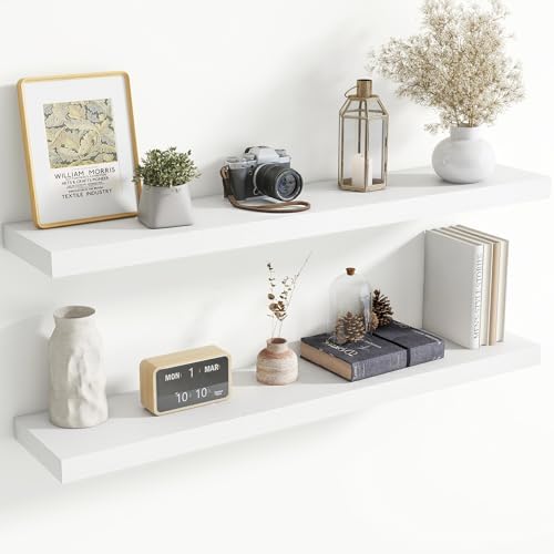 48 Inch Floating shelves for Wall, 8 Inch Deep, Invisible Brackets by Axeman