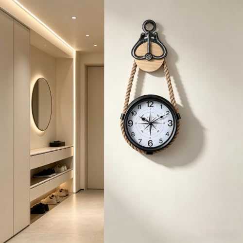 Retro Rust Wall Clock Non Ticking Large Iron Antique Hanging Clocks Vintage - Image 6
