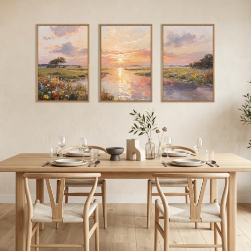 IARTTOP Large Abstract Nature Landscape Framed Wall Art 16x24 Inch Watercolor - Image 5
