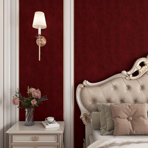 Yenhome 17.7"X200" Red Wallpaper - Image 2