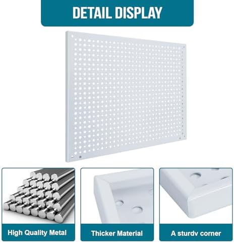 Peg Board, Heavy Duty Steel Organization Panels, Universal 1/8 and 1/4 Peg - Image 5