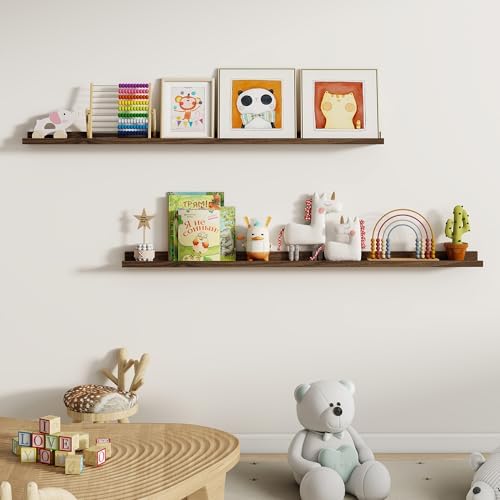 Dreamland Picture Ledge Shelf for Wall, Floating Shelves Set of 2, 55 inch Long - Image 5