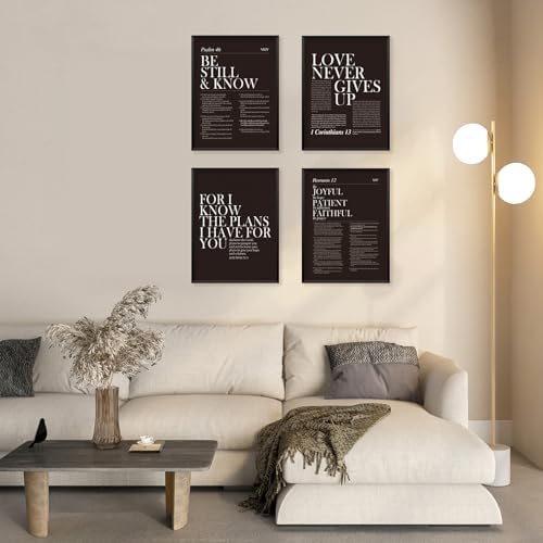 Locomiss Black and White Christian Jesus Scripture Wall Art Decor - Image 6