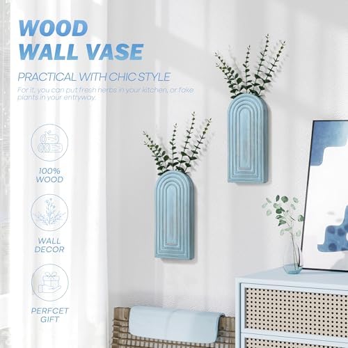 EOSAHR Wall Vase: Wall Planter for Fake Flowers for Living Room Decor - Image 4