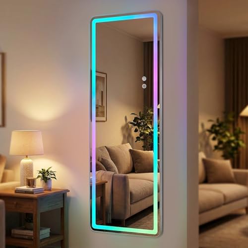 RGB LED Full Length Mirror, Dimmable Lighted - Image 6