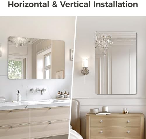 USHOWER Frameless Bathroom Mirror - Image 5