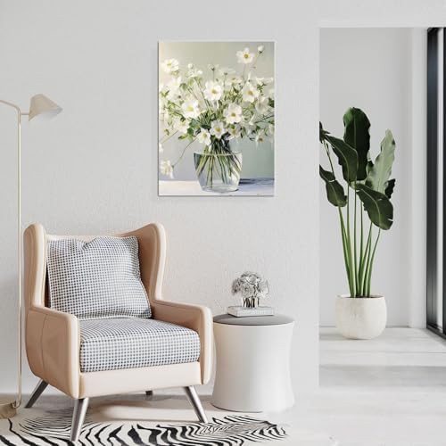 daktenn Floral Canvas Wall Art Bathroom Wall Art Pictures Wall Decor Home Decor - Image 4