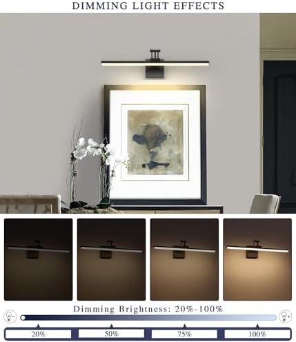 Hard-Wired Picture Light for Painting Black Art Light 23.62 Inch Dimmable - Image 3