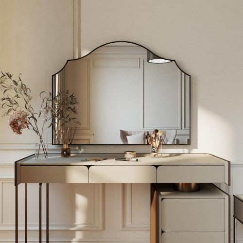31"x47" Black Arched Wall Mirror, Decorative Mirror - Image 5