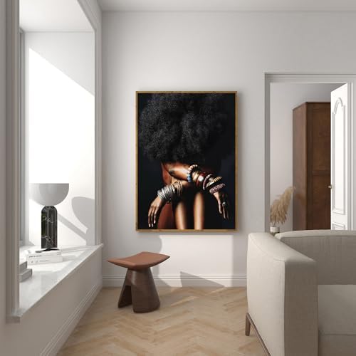 ZHGYGBN Black Girl Canvas Poster Afro Portrait Poster 16x20 Inch Unframed - Image 5