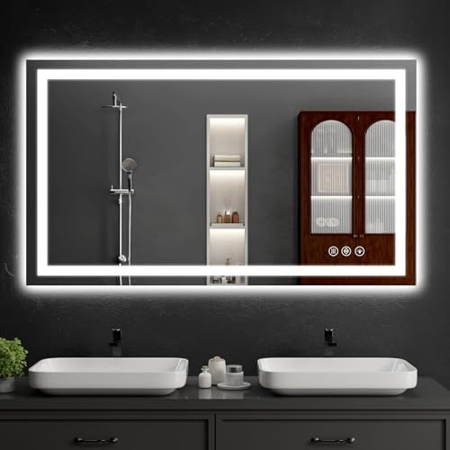 32"x50" Lighted LED Bathroom Mirror by WISSMIELSHOME