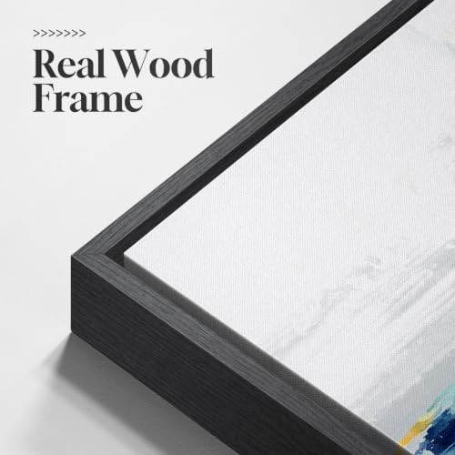Extra Large Framed Modern Colorful Abstract Wall Art, Horizontal 60x40 In - Image 5