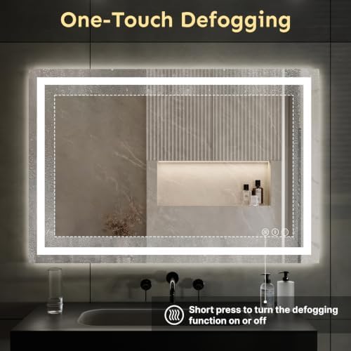 Kosmonia 32x48 Inch LED Bathroom Mirror - Image 3