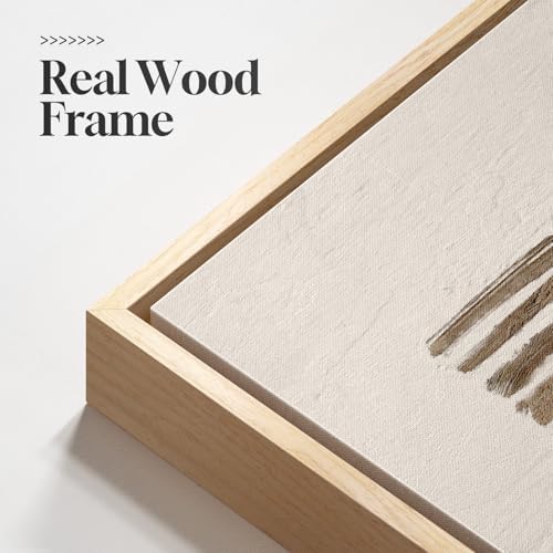 Large Framed Neutral Abstract Wall Art - Image 5