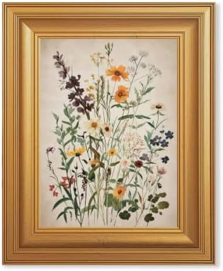 EJPFOGV Watercolor Wildflower Botanical Framed Canvas Wall Art 8x10 inches by FramedCanvasWallArt