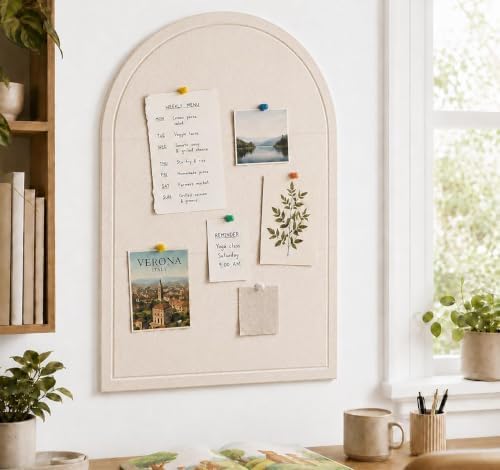 Large Arched Felt Bulletin Board, Sized 36" x 24" - Image 3