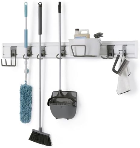 TRINITY 9-Piece Heavy Duty Wall Track Storage System, Wall Mount Utility Rack by TRINITY