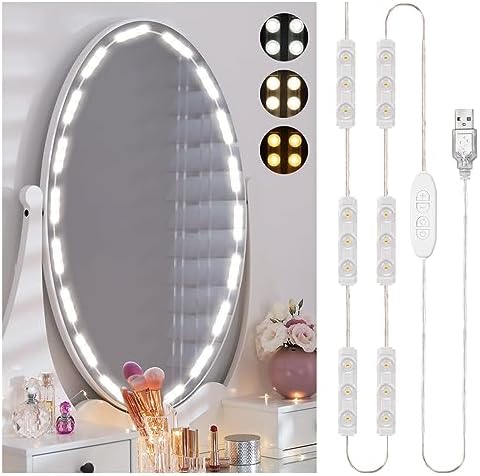 Consciot LED Vanity Lights for Mirror, Hollywood Style Dimmable Light Strip by Consciot