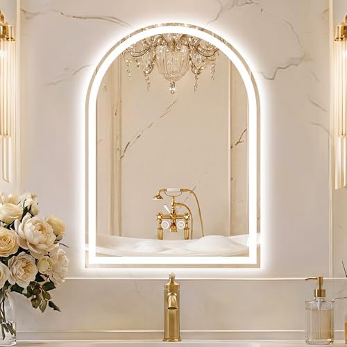 Arched LED Bathroom Mirror by FICTOR
