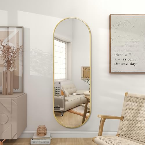 Niccy Oval Full Length Mirrors, Long Wall-Mounted Mirror by Niccy